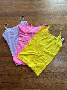 SO Women's Camisole Trio in Yellow, Pink, and Lavender